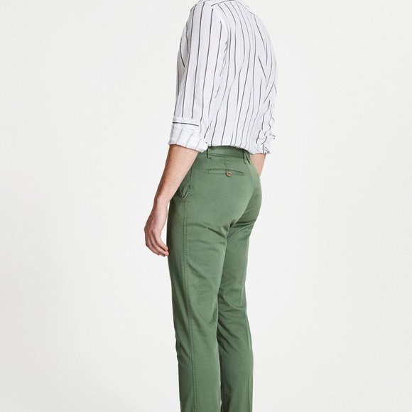 DAMAT Green Chino Casual Pants - Picture 4 of 8